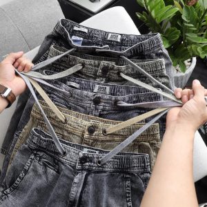 SHORT DENIM SUPER BROS WASH SỌC DÂY RÚT