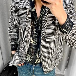 ÁO KHOÁC DẠ HỌA TIẾT KIM TUYẾN