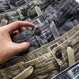 SHORT DENIM SUPER BROS WASH SỌC DÂY RÚT