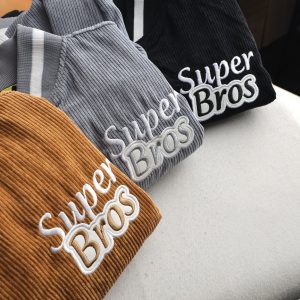 JACKET VARSITY BLACK SUPER BROS