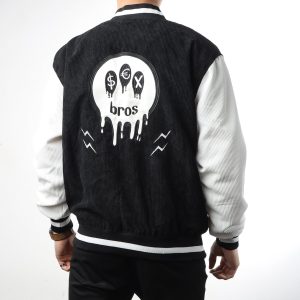 JACKET VARSITY BLACK SUPER BROS