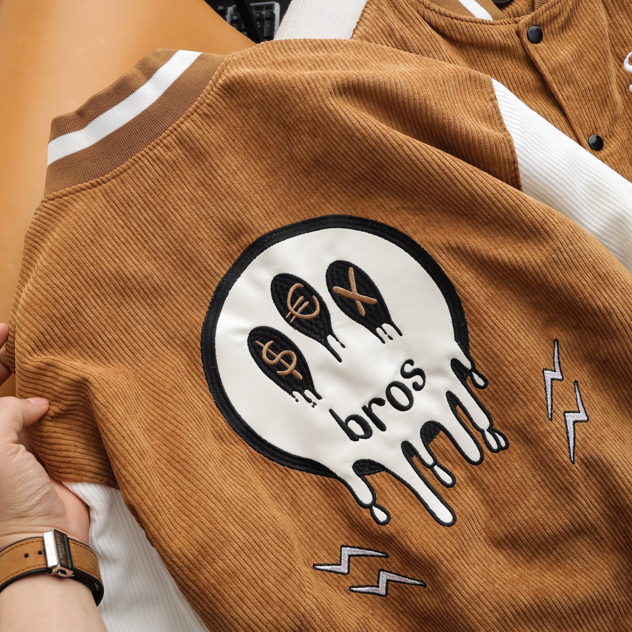 JACKET VARSITY BROWN SUPER BROS