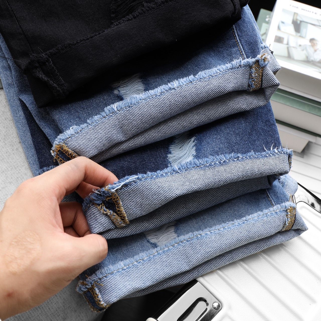 SHORT JEAN SUPER BROS TUA LAI